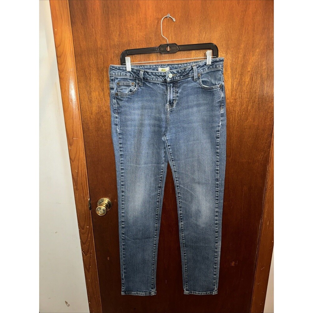 Garnet Hill Womens Blue Straight Denim Jeans Size 10L